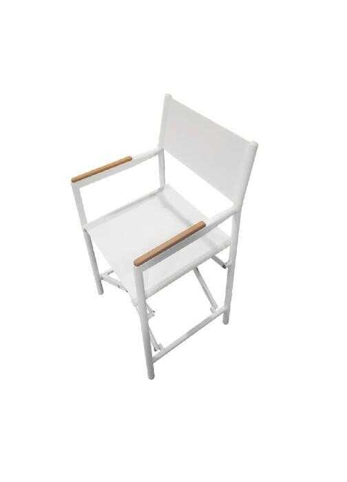 Directors Chair White Outdoor
