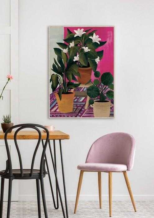 Framed Canvas Art - Potted Happiness