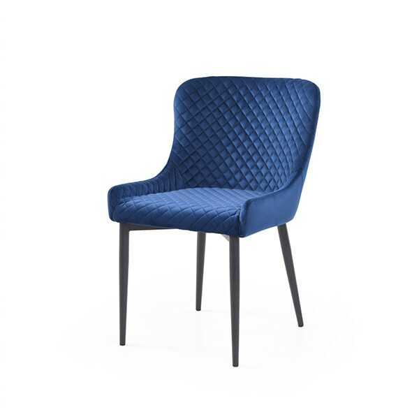 London Dining Chair - Blue Velvet