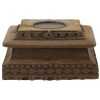 Antique Carved Pillar Candle Holder