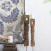 Antique Carved Pillar Candle Holder - Image 2