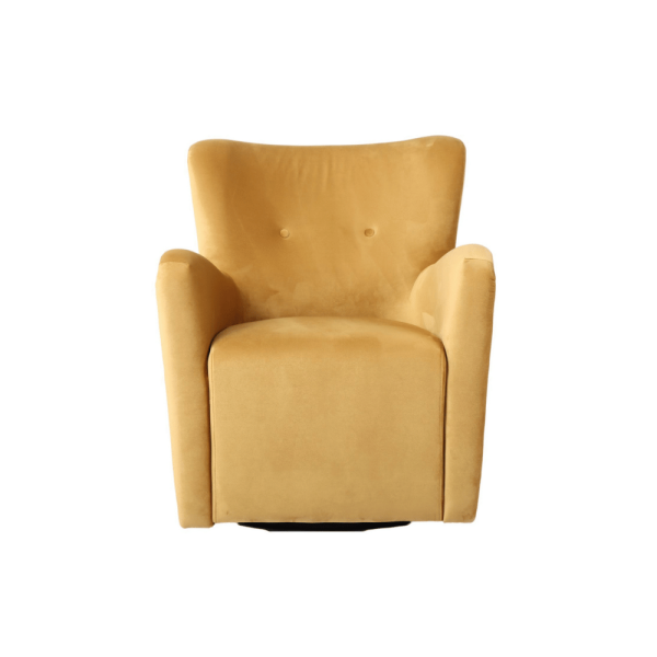Sophia Swivel Chair- Velvet Gold - Image 2