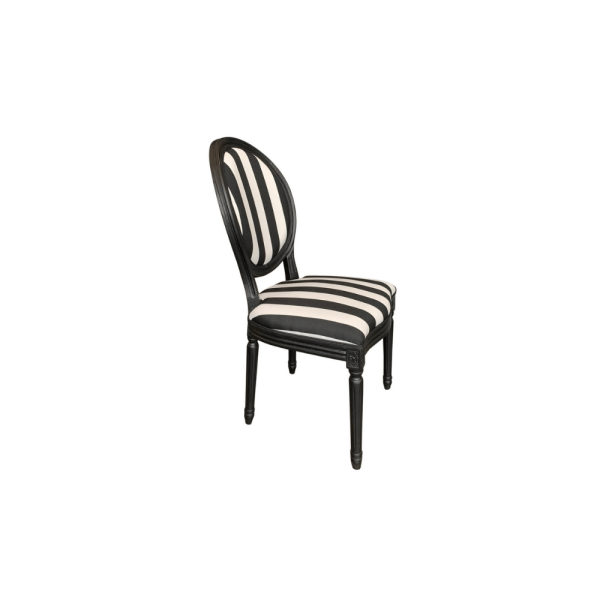 Striped Balloon Back Dining Chair - Image 3